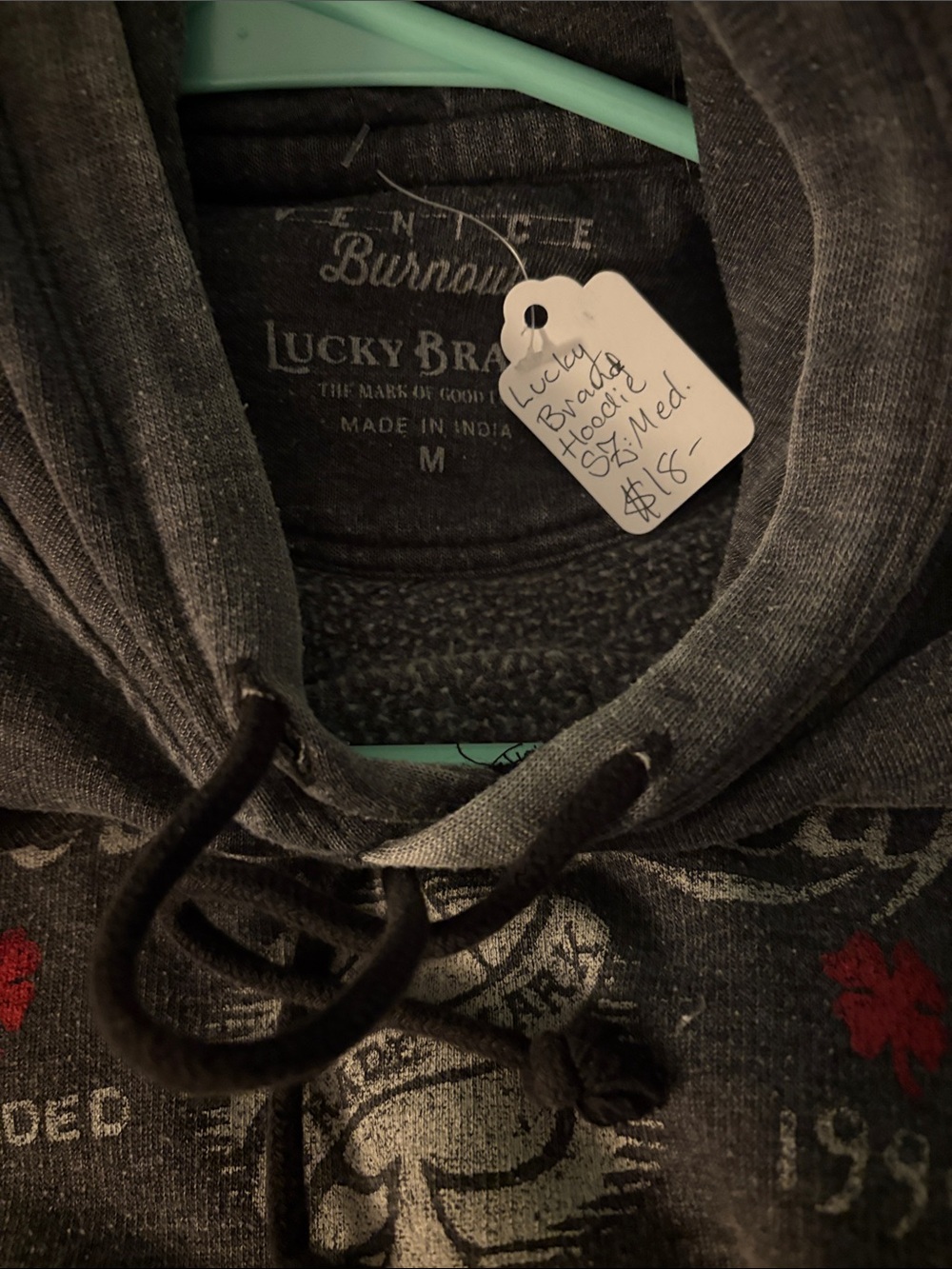 Lucky Brand Gray Graphic Pullover Hoodie - Picture 3 of 6